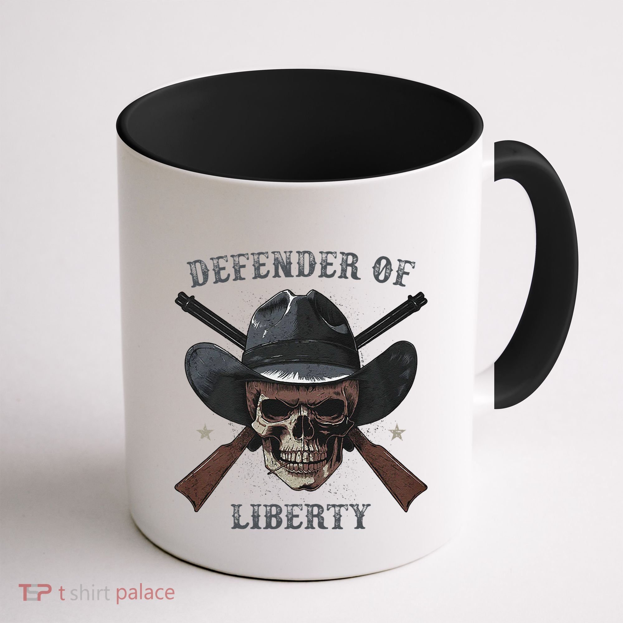 Defender Of Liberty Skull Coffee Mug