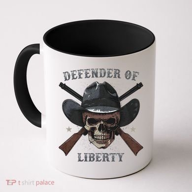 Defender Of Liberty Skull Coffee Mug