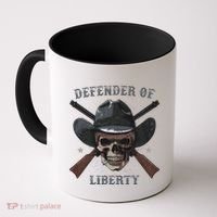 Defender Of Liberty Skull Coffee Mug thumb 0