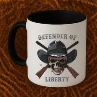 Defender Of Liberty Skull Coffee Mug thumb 2