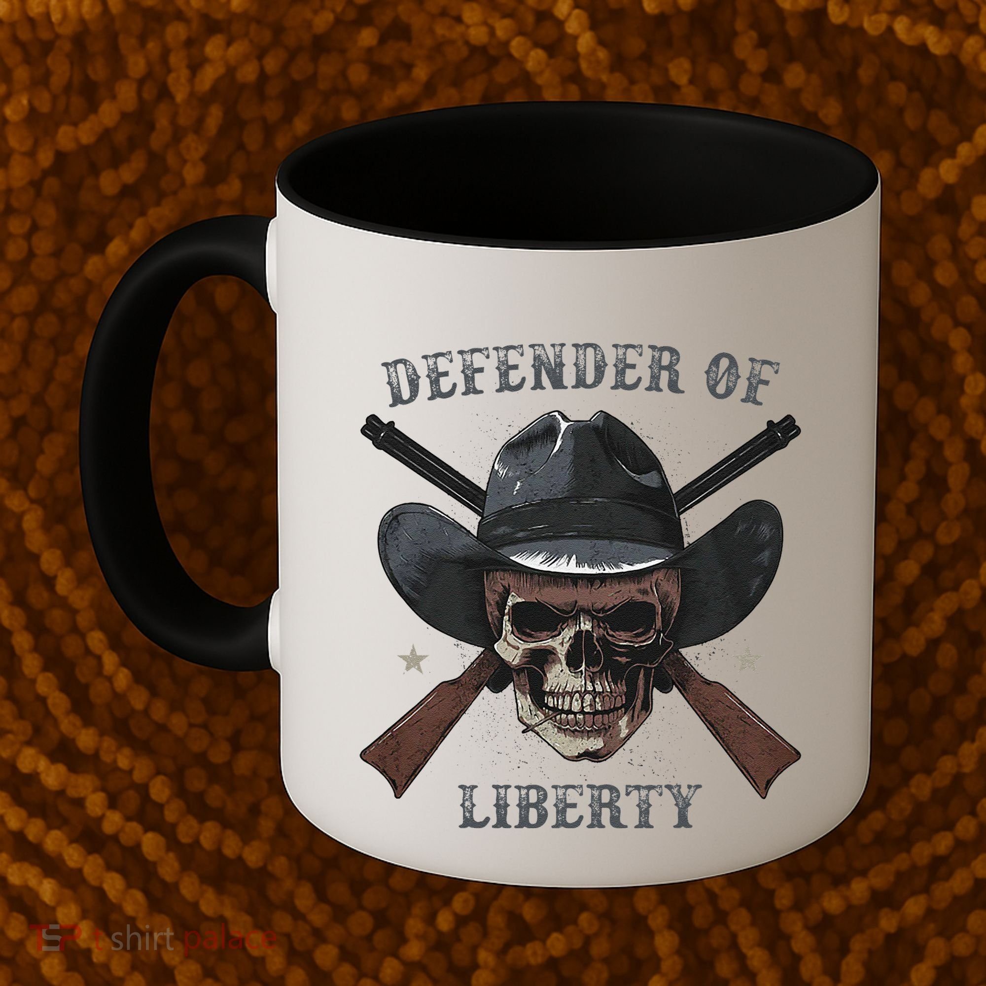 Defender Of Liberty Skull Coffee Mug