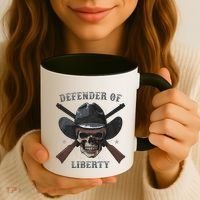 Defender Of Liberty Skull Coffee Mug thumb 3