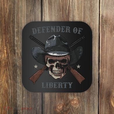 Defender Of Liberty Skull Coaster