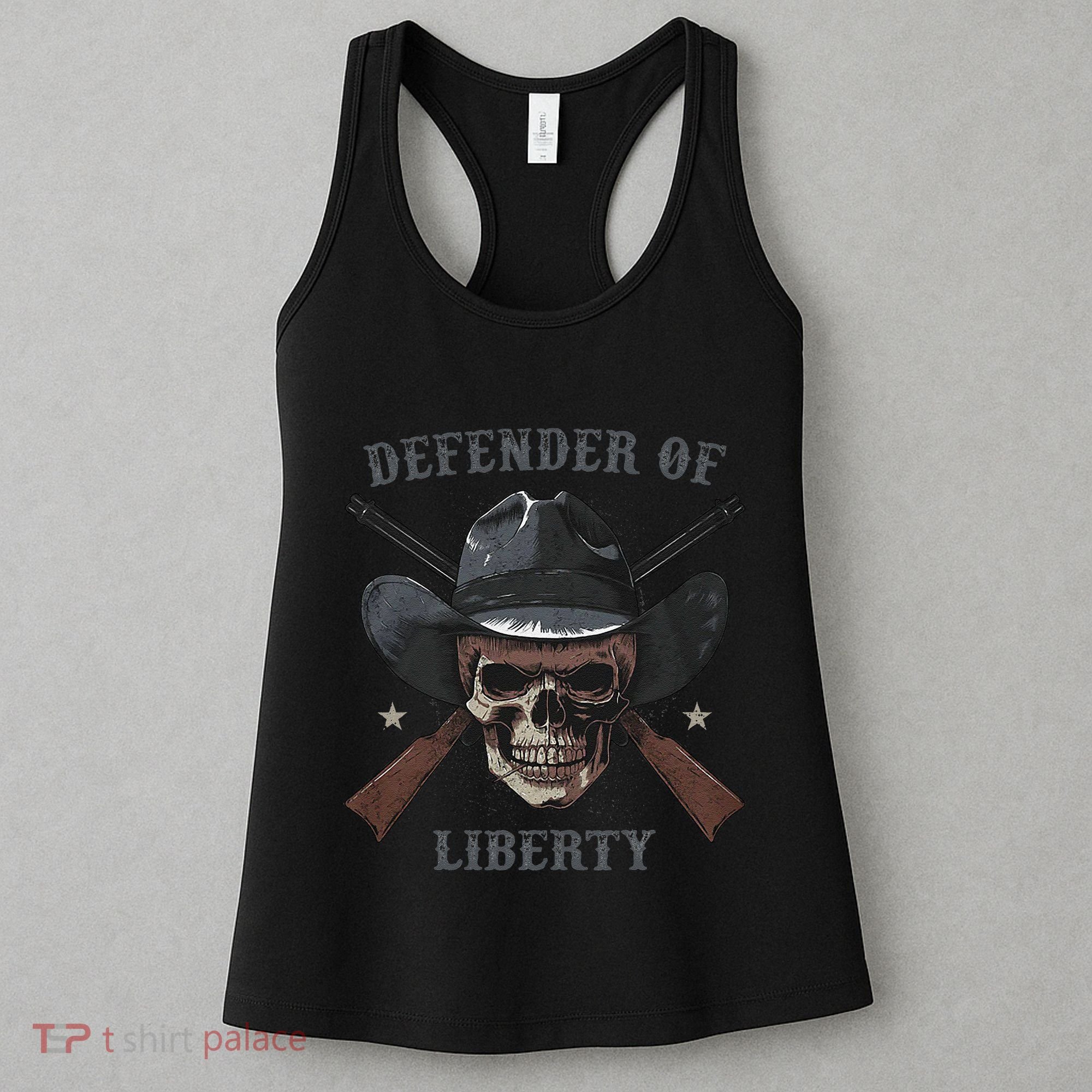 Defender Of Liberty Skull Women's Tank Top