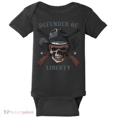 Defender Of Liberty Skull Baby Bodysuit