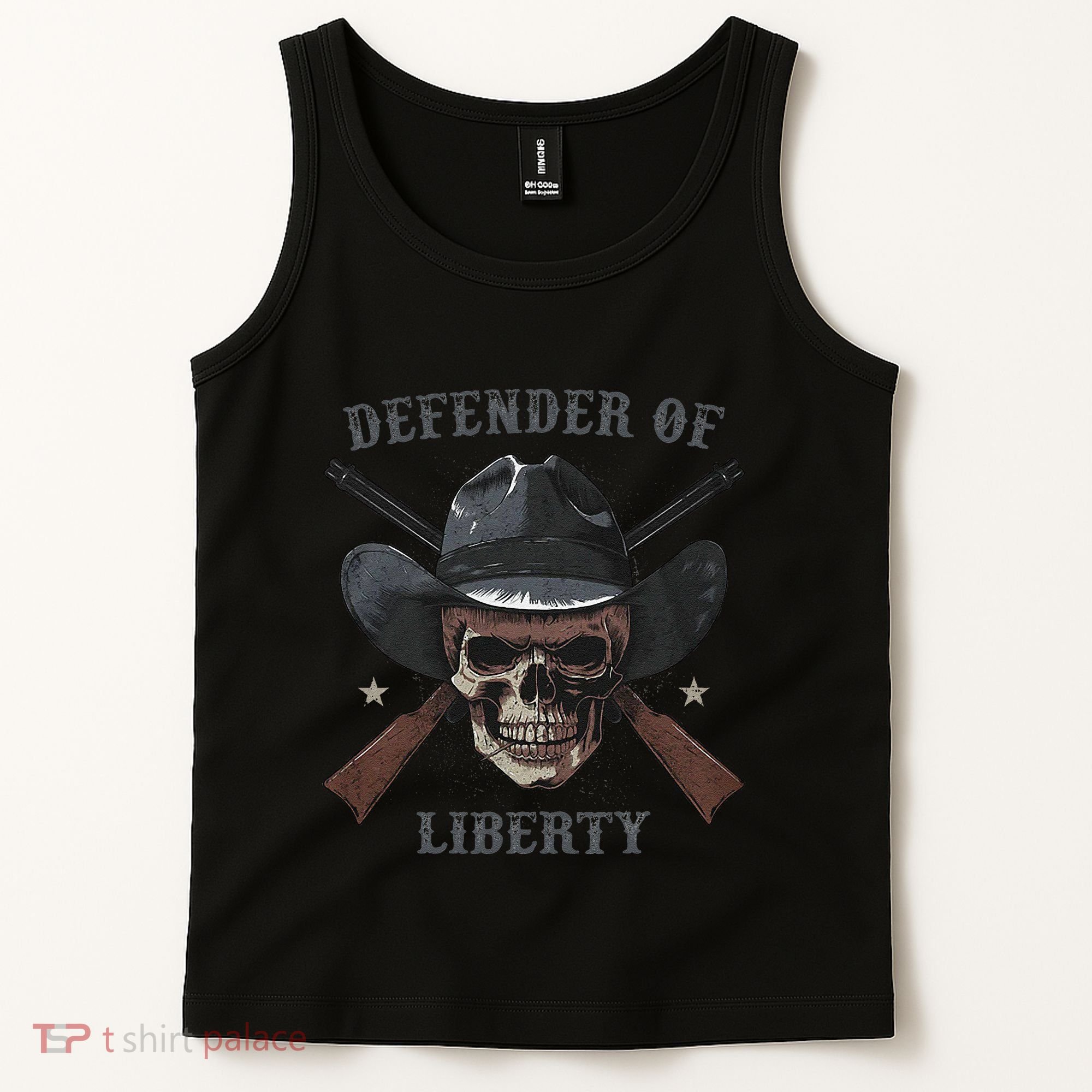 Defender Of Liberty Skull Tank Top