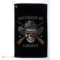 Defender Of Liberty Skull Golf Towel thumb 0