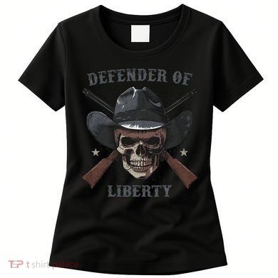 Defender Of Liberty Skull Women's T-Shirt