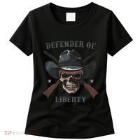 Defender Of Liberty Skull Women's T-Shirt thumb 0