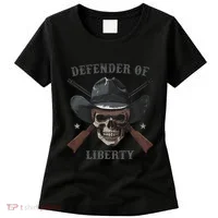 Defender Of Liberty Skull Women's T-Shirt thumb 0