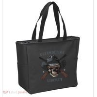 Defender Of Liberty Skull Tote Bag thumb 2