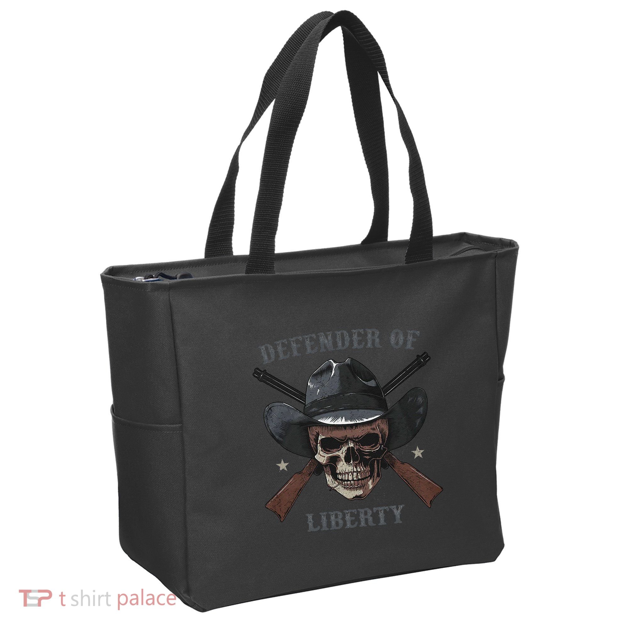 Defender Of Liberty Skull Tote Bag