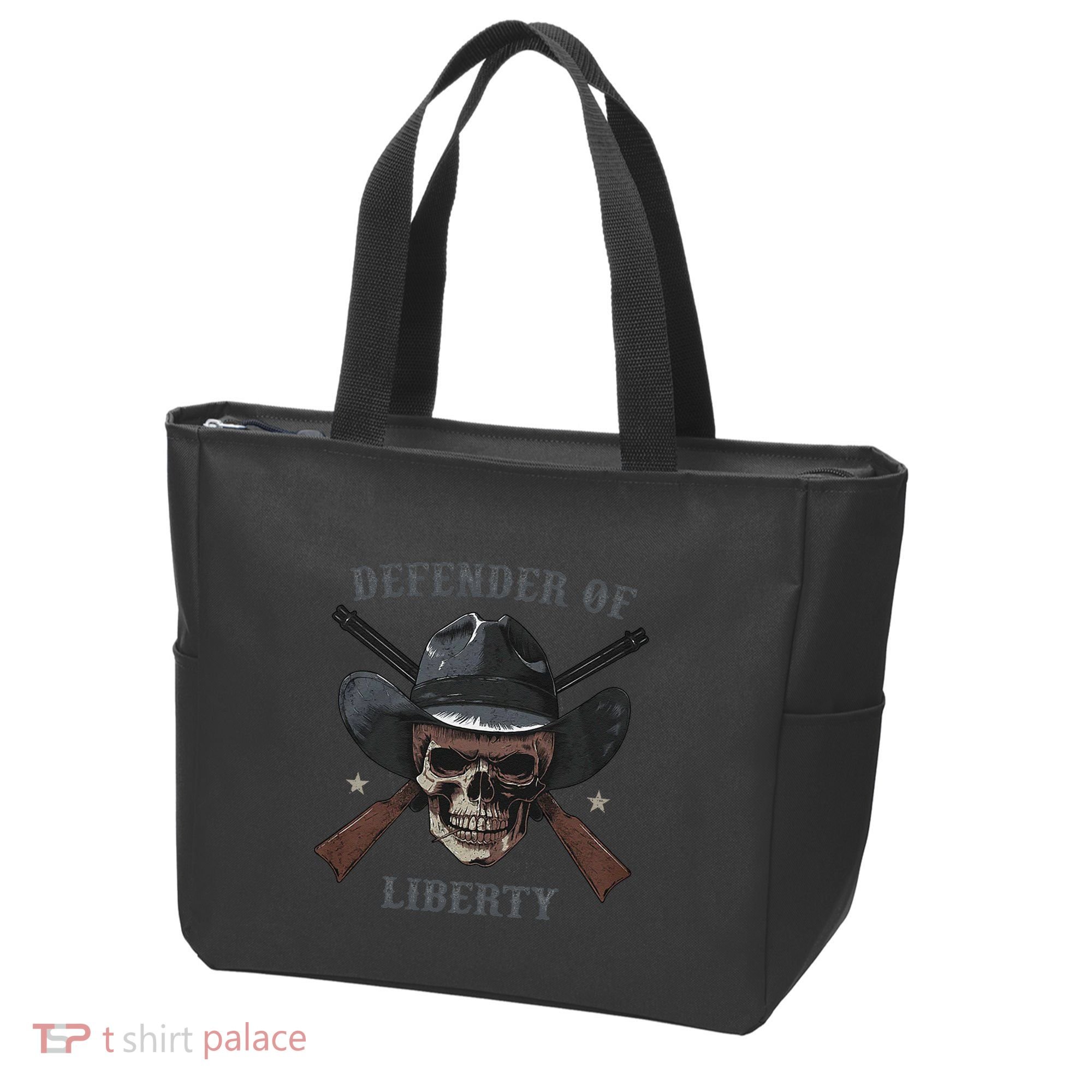Defender Of Liberty Skull Tote Bag