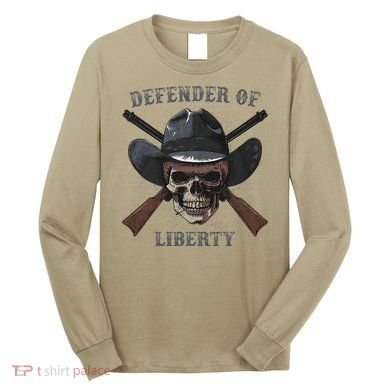 Defender Of Liberty Skull Long Sleeve Shirt