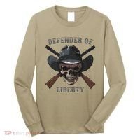Defender Of Liberty Skull Long Sleeve Shirt thumb 0