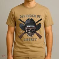 Defender Of Liberty Skull T-Shirt thumb 3