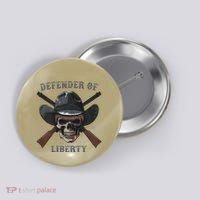 Defender Of Liberty Skull Button thumb 0