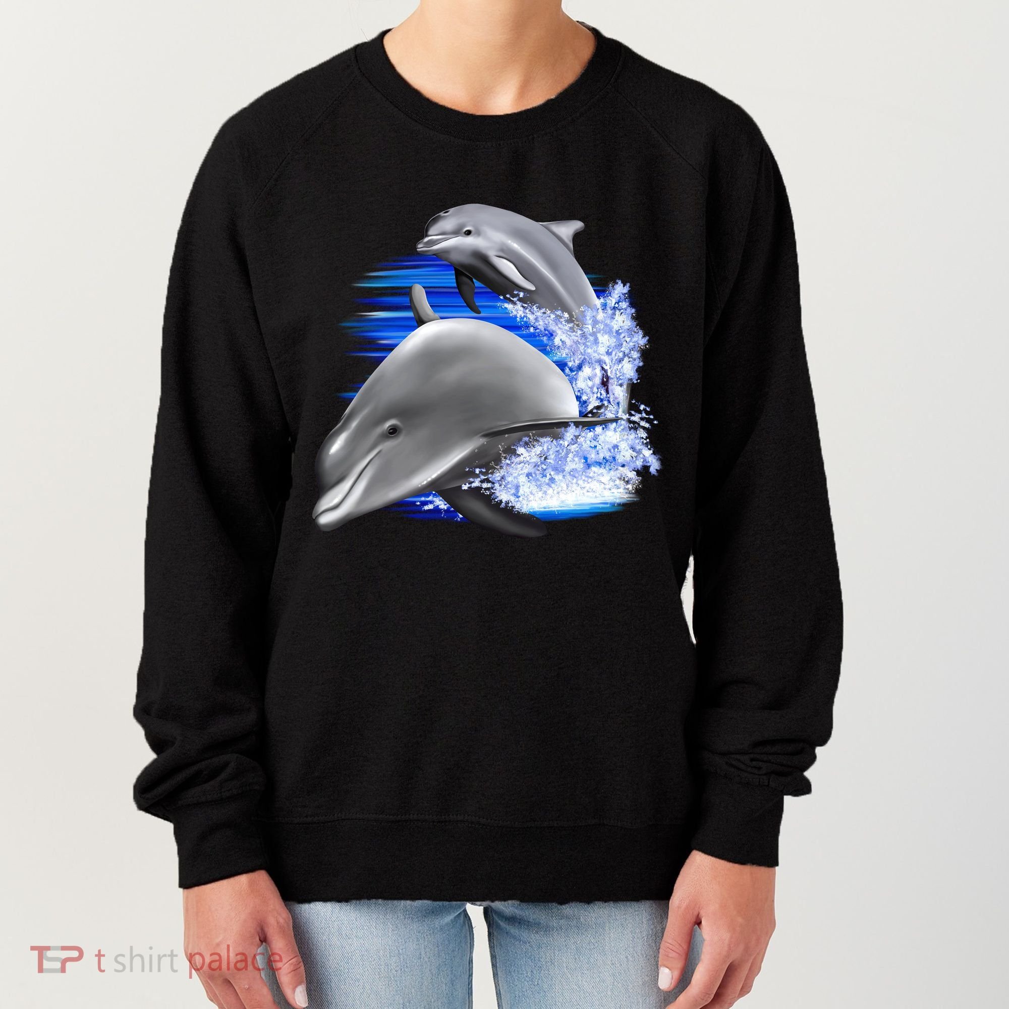 Dolphins Jumping Women's Sweatshirt