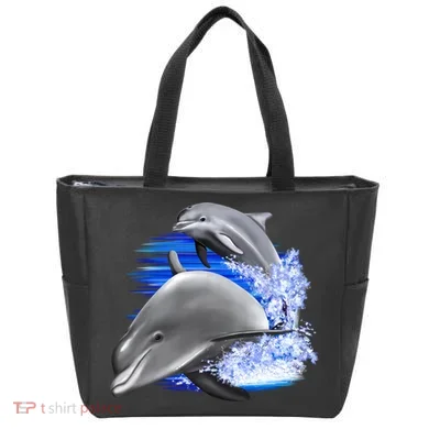 Dolphins Jumping Tote Bag