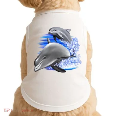 Dolphins Jumping Doggie Tank