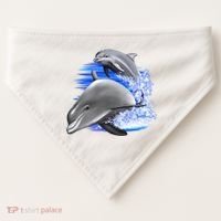 Dolphins Jumping USA-Made Doggie Bandana thumb 0