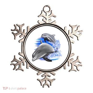 Dolphins Jumping Ornament