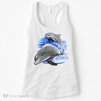 Dolphins Jumping Women's Tank Top