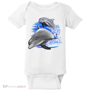 Dolphins Jumping Baby Bodysuit