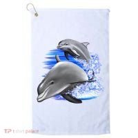 Dolphins Jumping Golf Towel thumb 0