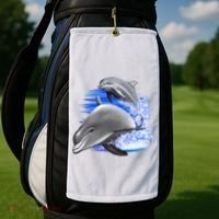 Dolphins Jumping Golf Towel thumb 2