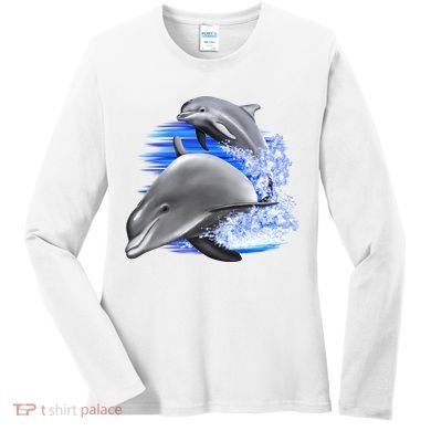 Dolphins Jumping Women's Long Sleeve Shirt