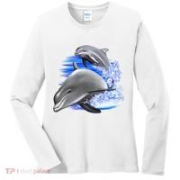 Dolphins Jumping Women's Long Sleeve Shirt thumb 0