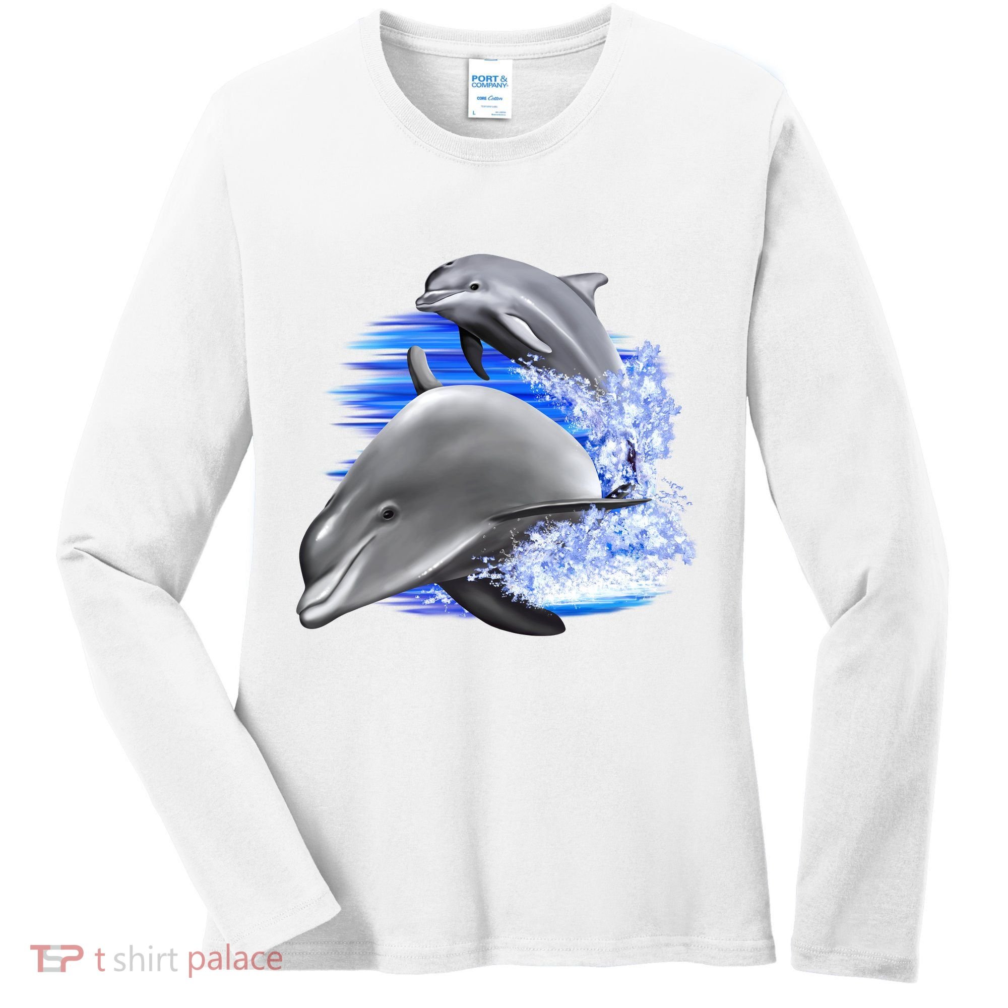 Dolphins Jumping Women's Long Sleeve Shirt