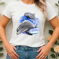 Dolphins Jumping Women's T-Shirt thumb 2