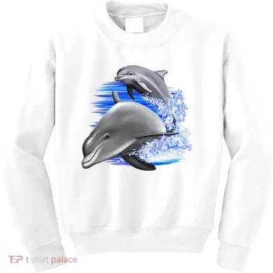 Dolphins Jumping Kids Sweatshirt