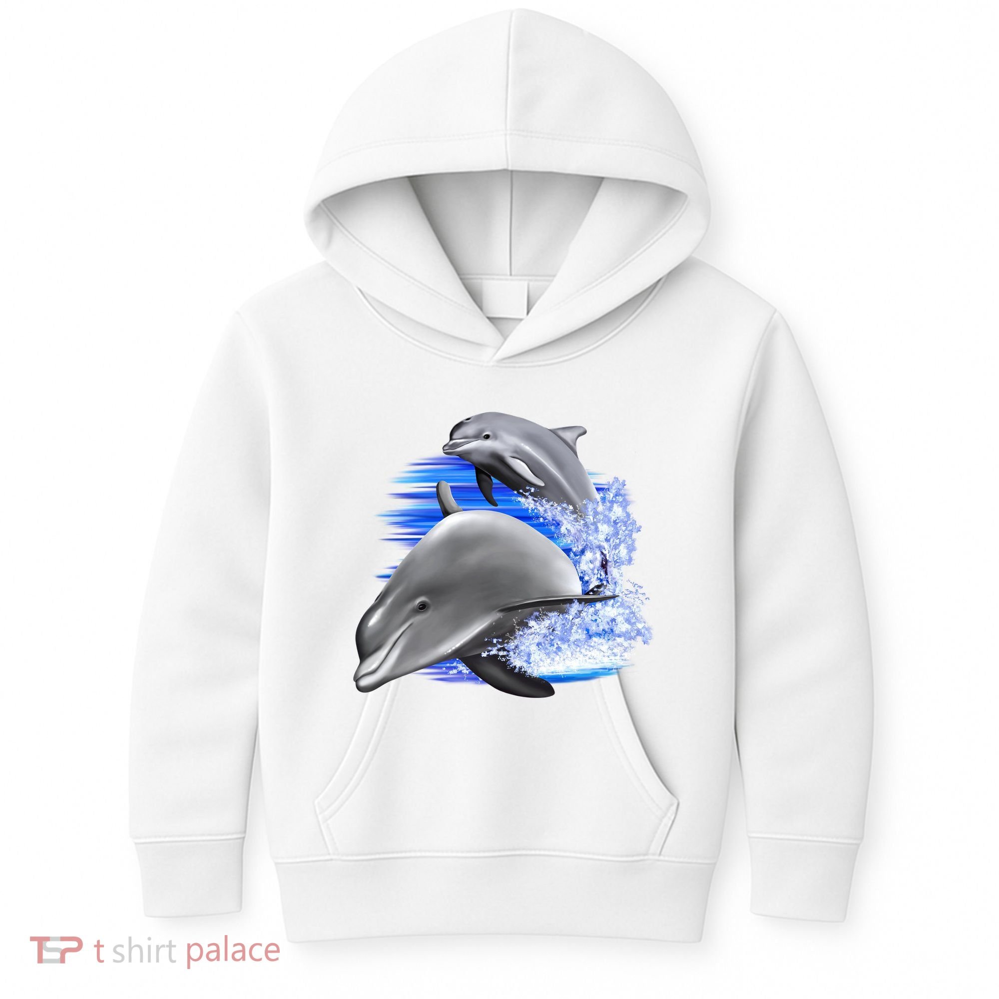 Dolphins Jumping Kids Hoodie