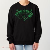 Drunk O Meter Sober Boozed Drunk Smashed Irish Clover Shamrocks Women's Sweatshirt thumb 0