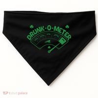 Drunk O Meter Sober Boozed Drunk Smashed Irish Clover Shamrocks USA-Made Doggie Bandana thumb 0