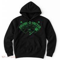 Drunk O Meter Sober Boozed Drunk Smashed Irish Clover Shamrocks Hoodie thumb 0
