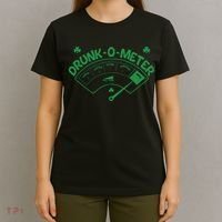 Drunk O Meter Sober Boozed Drunk Smashed Irish Clover Shamrocks T-Shirt thumb 4