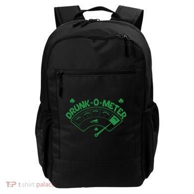 Drunk O Meter Sober Boozed Drunk Smashed Irish Clover Shamrocks Backpack