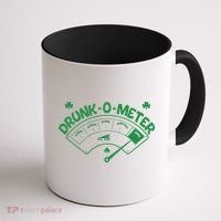 Drunk O Meter Sober Boozed Drunk Smashed Irish Clover Shamrocks Coffee Mug thumb 1