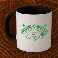 Drunk O Meter Sober Boozed Drunk Smashed Irish Clover Shamrocks Coffee Mug thumb 2