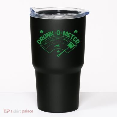Drunk O Meter Sober Boozed Drunk Smashed Irish Clover Shamrocks Tumbler