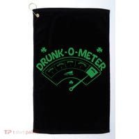 Drunk O Meter Sober Boozed Drunk Smashed Irish Clover Shamrocks Golf Towel thumb 0