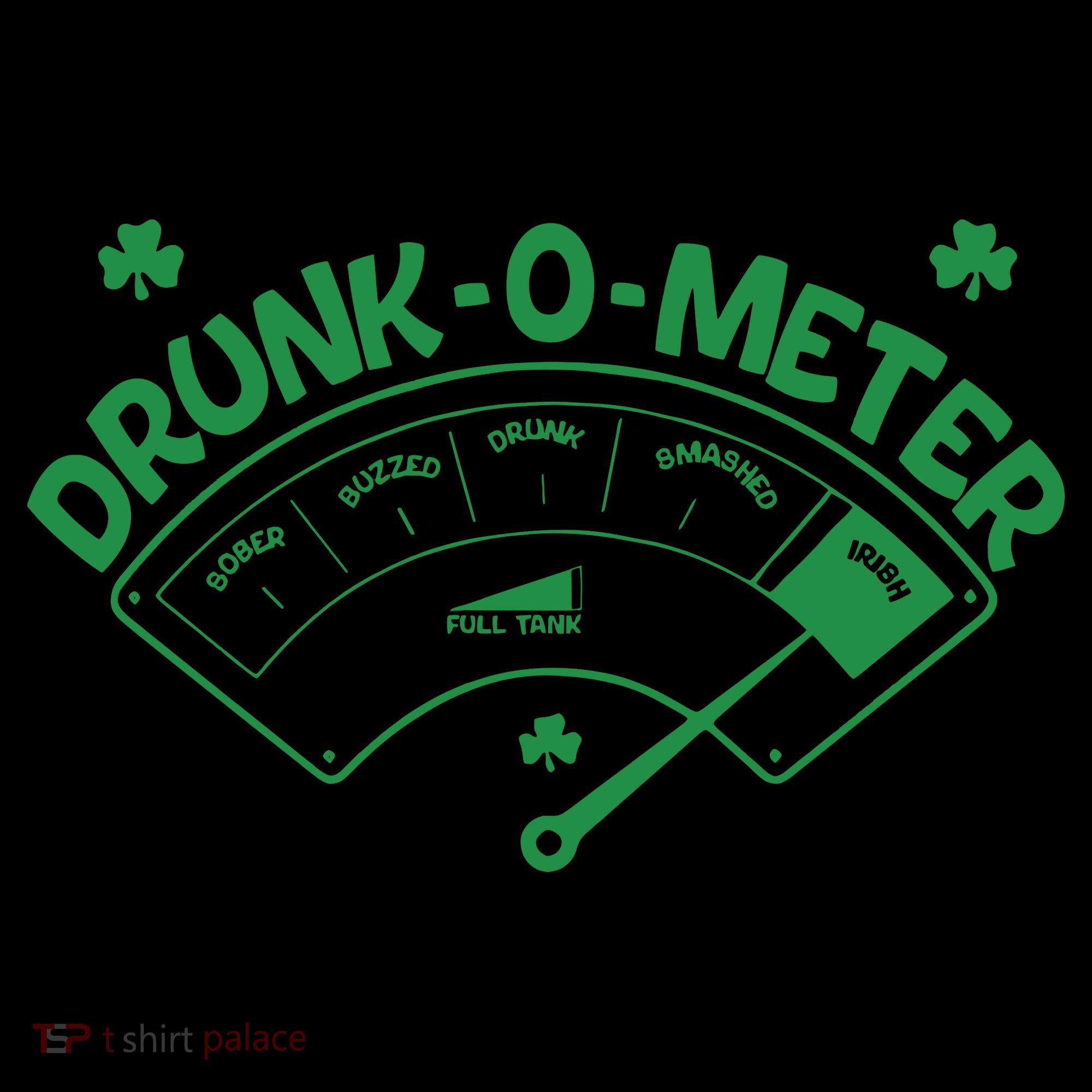Drunk O Meter Sober Boozed Drunk Smashed Irish Clover Shamrocks Women's Long Sleeve Shirt