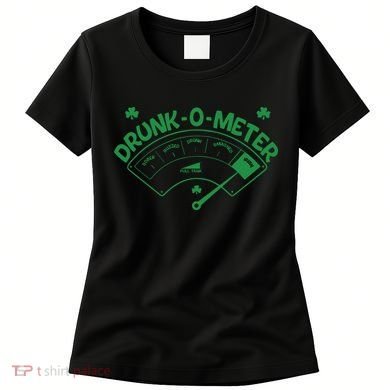 Drunk O Meter Sober Boozed Drunk Smashed Irish Clover Shamrocks Women's T-Shirt