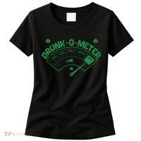 Drunk O Meter Sober Boozed Drunk Smashed Irish Clover Shamrocks Women's T-Shirt thumb 0