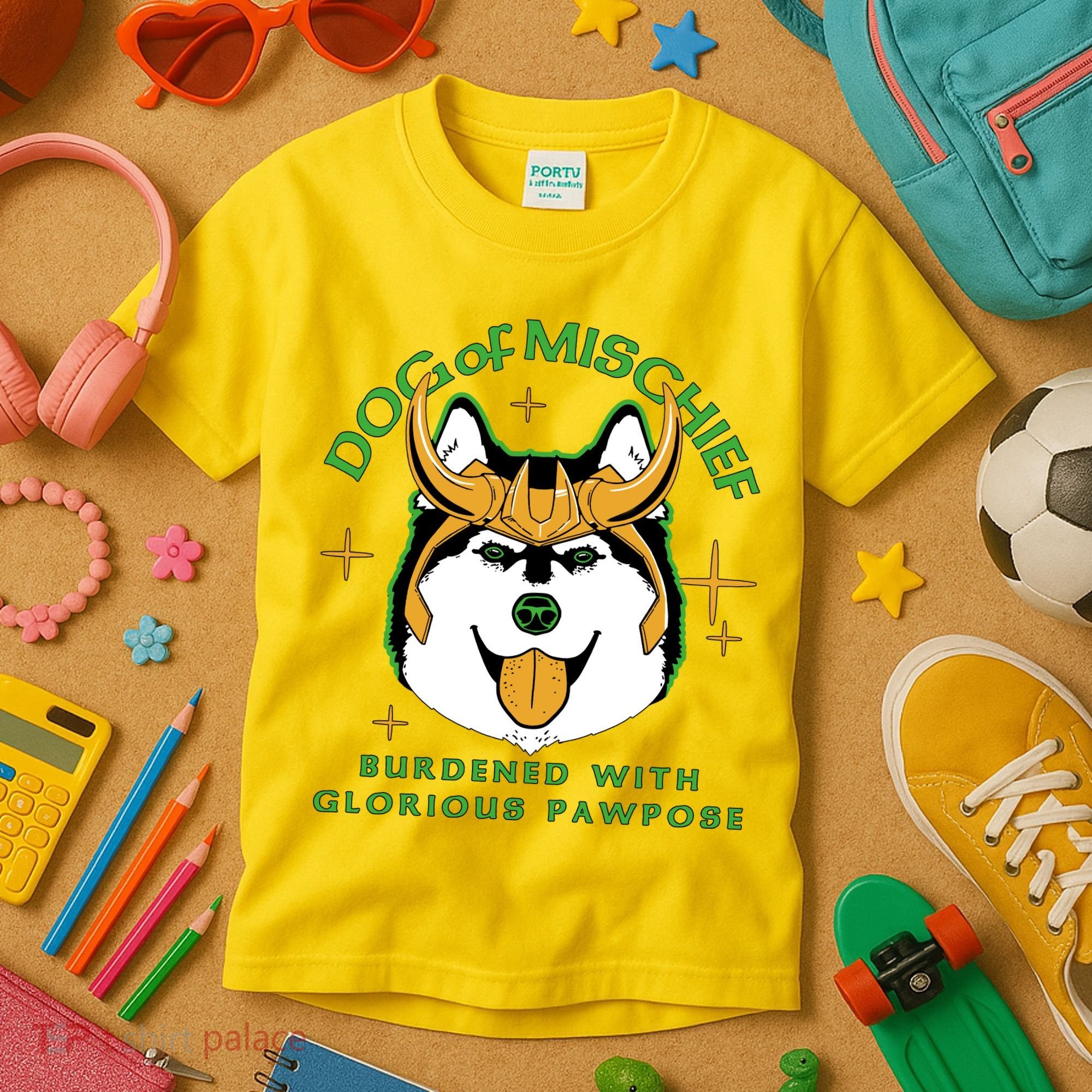 Dog Of Mischief Kids T-Shirt
