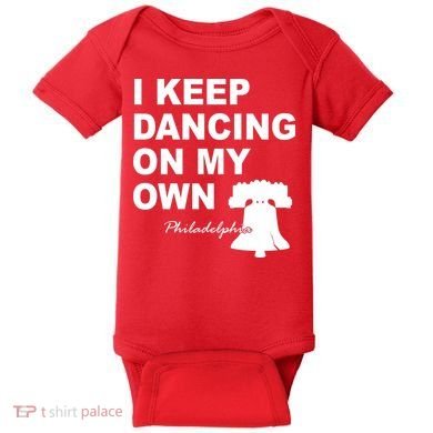 Dancing On My Own Philadelphia Baseball Baby Bodysuit